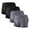 Dark Gray, variant on Posijego Mens Boxer Briefs 4 Pack Underwear for Men Solid Color Soft Breathable Seamless Underpants