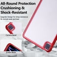 thumbnail image 3 of Allytechgroup Clear Case for iPad Pro 11 Inch (2022/2021/2020/2018), iPad Air 5/4 (10.9-Inch), Slim Lightweight Hard PC Case Anti Yellowing Full Body Protection Shockproof and Anti-Scratch, Red, 3 of 7