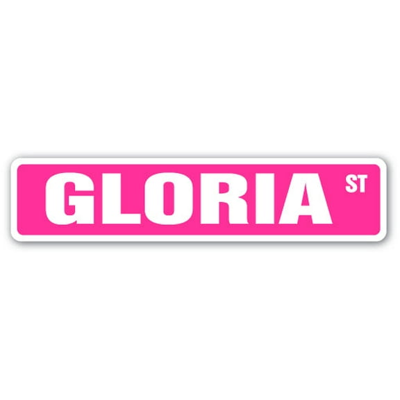 SignMission SS-GLORIA 4 x 18 in. Childrens Name Room Street Sign - Gloria