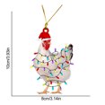 thumbnail image 2 of Navidad Adornos Colgantes Pollo Con Bufanda Sombrero De Navidad Colgante Colgante Decoraciones Para El Hogar Decoración De Vacaciones Eigraketly HA041423-02, 2 of 6