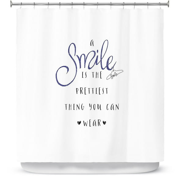 Shower Curtains 70" x 84" from DiaNoche Designs by Zara Martina - A Smile Blue Sparkle