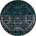 thumbnail image 1 of Ahgly Company Indoor Round Abstract Green Abstract Area Rugs, 3' Round, 1 of 6