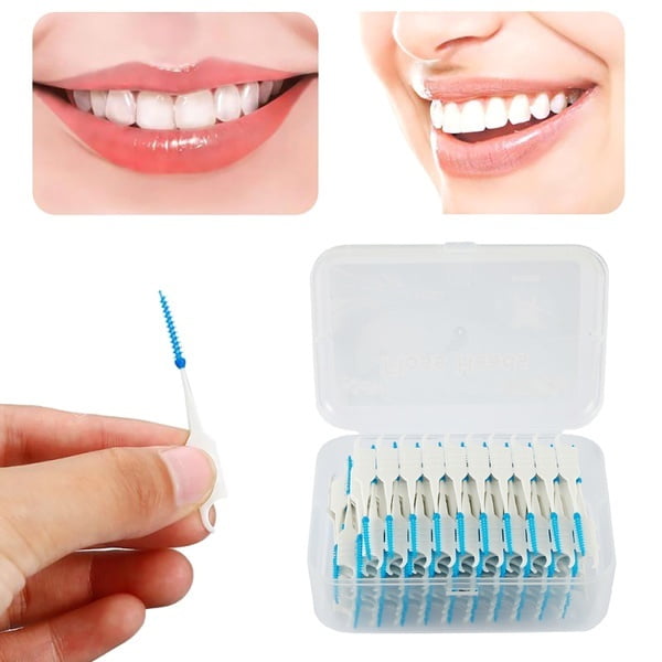 200pcs Professional Tooth Flossing Head Rubber Interdental Brush