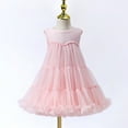 thumbnail image 6 of MEZZALL Children Fashion Solid Color Bow Tutu Dress Girls Sundress Summer Classic, 3-4 Years, 6 of 6