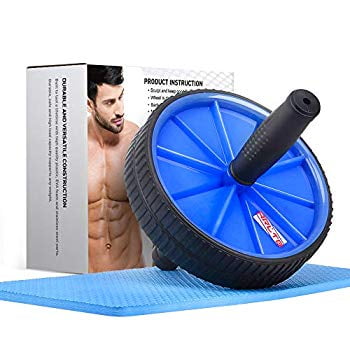 Ab Wheel Roller (5 Colors) with Free Knee Mat and Anti-Slip Handles and Storage Box Perfect Abdominal Core Carver Fitness Workout for Abs Exercise and Strengthen Your Abs and (Best Way To Strengthen Knees)