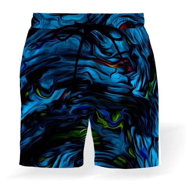 Pantalones cortos de playa para hombre, informales, con ilusión óptica, estampado 3D, de secado rápido, producto a la moda, novedad de verano Fivean unisex