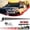 Straight Amber&White Strobe, variant on Curved Straight 50'' 52inch Roof LED Light Bar Combo Truck Offroad Driving SUV
