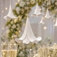 thumbnail image 3 of 10 Pieces Lightweight EVA Foam Lily Heads In Two Different Sizes, Pure White Hanging Floral Ornament for Wedding Ceiling Backdrop and Indoor Outdoor Party Scene Layout, 3 of 7