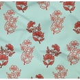 thumbnail image 4 of oneOone Cotton Poplin Twill Baby Blue Fabric Floral Block Sewing Fabric By The Yard Printed Diy Clothing Sewing Supplies 56 Inch Wide, 4 of 4