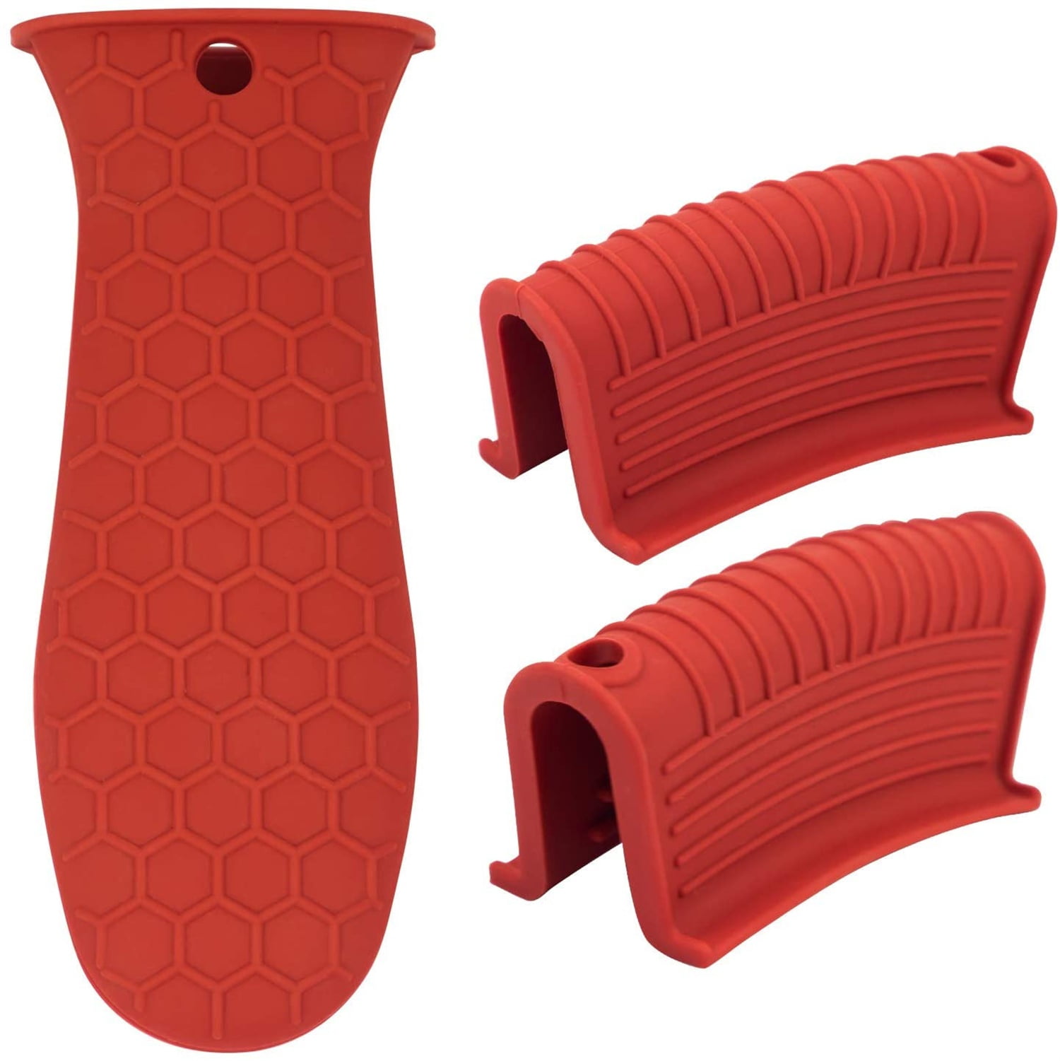 3 Pack Pot Holders Cover, Silicone Hot Handle Holder, Non Slip Pot Holder Sleeves for Cast Iron Skillets