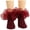 Wine red, variant on Ruffle Ankle Socks Lace Frilly Socks Fashion Women Girls Princess Socks