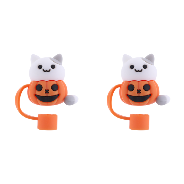 Paja Lindas Halloween Silicona Adornos 10 Mm para 30/40 OZ () Naranja