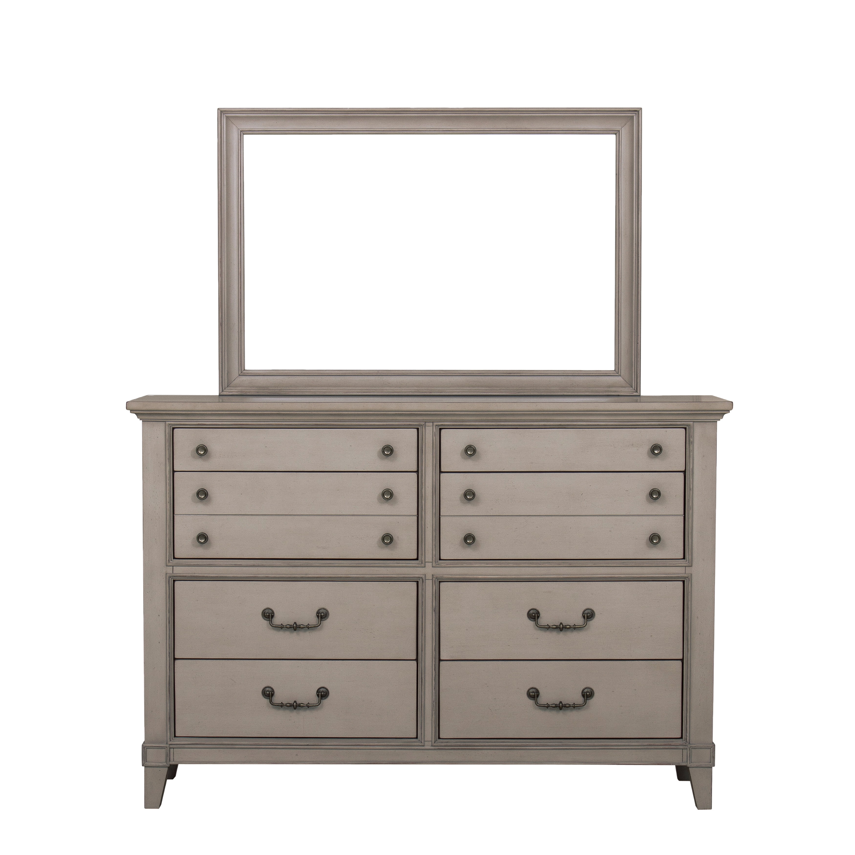 Home Meridian Modern Farmhouse Eight Drawer Dresser in Brown Walmart