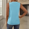 thumbnail image 4 of LWavelet Women's Square Neck Pleated Sleeveless Blouse – Flowy Casual Summer Top Green M, 4 of 6