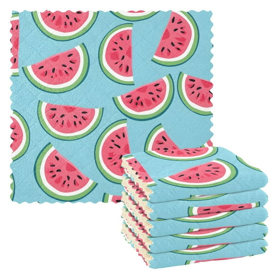 Watermelon Kitchen Towels 6 Pcs Dish Towels Absorbent Soft Quick Dry Towel Dish Rags for Washing Dishes