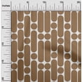thumbnail image 2 of oneOone Cotton Jersey Brown Fabric Geometric Craft Projects Decor Fabric Printed By The Yard 58 Inch Wide, 2 of 4