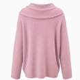 thumbnail image 6 of Women's Bow Neck Sweater Long Sleeve Loose Fit Casual Pullover Top, 6 of 6