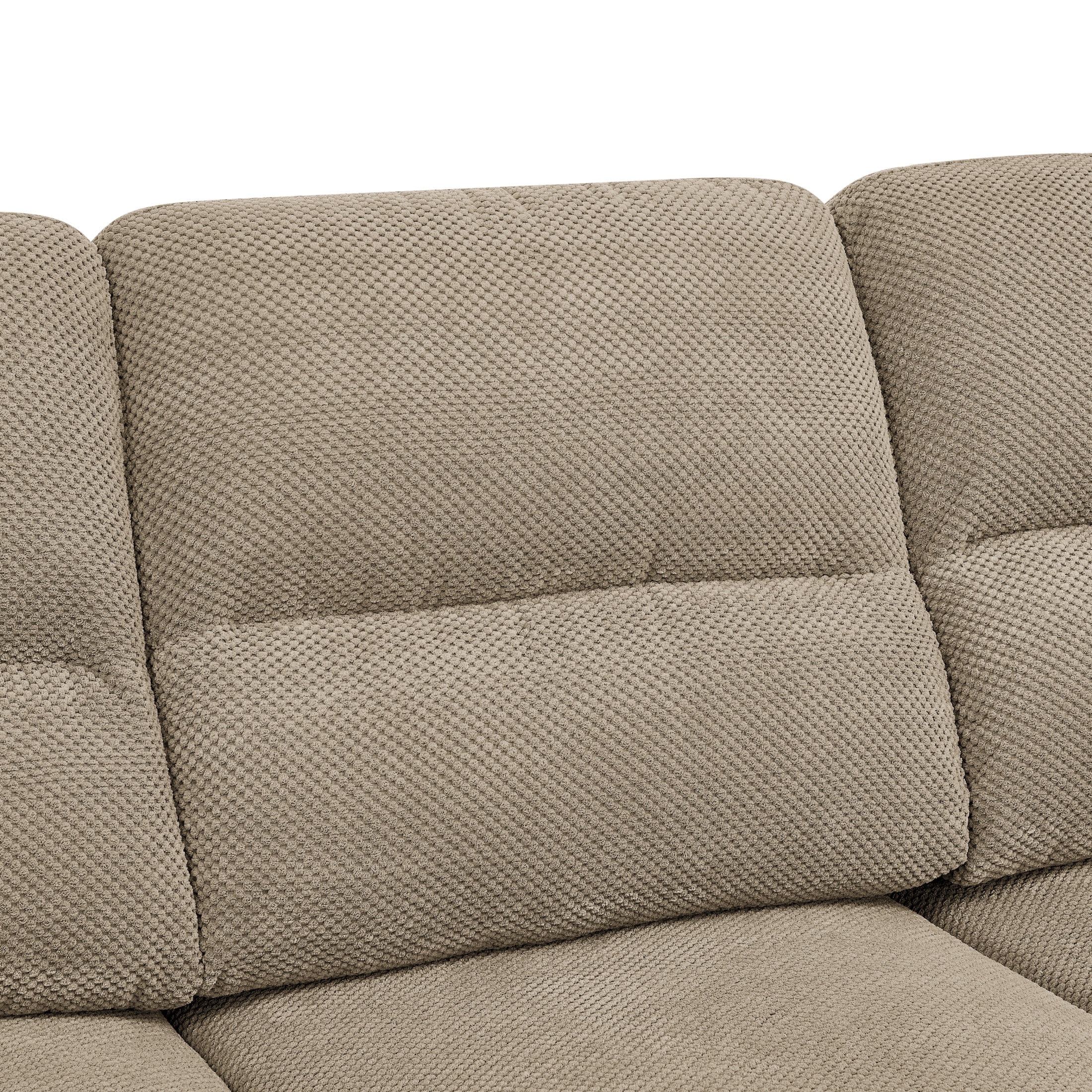 Noble House 81" Modern 3-Seater Sofa, Textured Polyester Upholstery, Pillow Top Arms, Camel