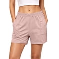 thumbnail image 3 of YYDGH Women's Casual Shorts Summer Loose Athletic Workout Sweat Shorts Lounge Running Elastic Waist Shorts with Pockets, 3 of 9