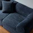 thumbnail image 6 of SOULART 76.38" Loveseat, Blue Sectional Sofa with Pillows, Modern Velvet Fabric Space-Saving Design for Small Spaces, 6 of 10
