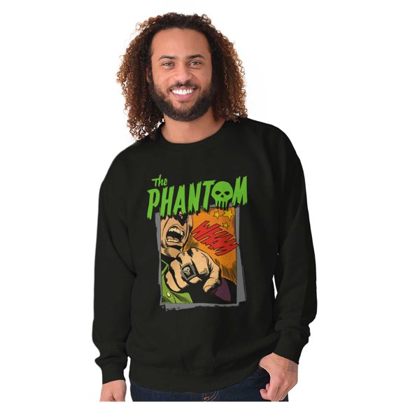 the Phantom Skull Retro Comic Book Sweatshirt for Men or Women Brisco Brands S