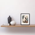 thumbnail image 2 of Sphynx Cat with Flower Blooms Modern Art Nouveau Portrait Illustration Artwork Framed Wall Art Print 9X7 Inch, 2 of 5