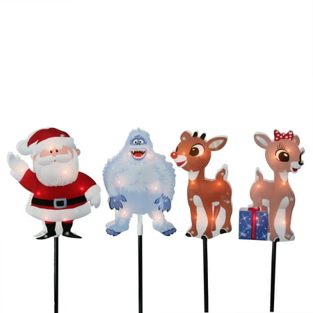 Rudolph The Red Nosed Reindeer Christmas 4ct Prelit Pathway Marker