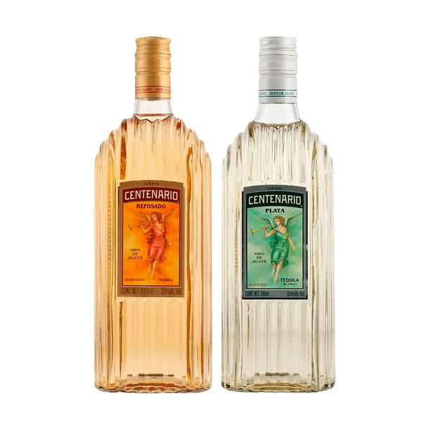 Pack Tequila Centenario Reposado 700ml + Tequila Centenario Plata 700ml