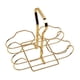 thumbnail image 1 of Portabotellas de hierro para vino, botellero con capacidad para 4 botellas y cesta de almacenamiento con asa Oro, 1 of 9