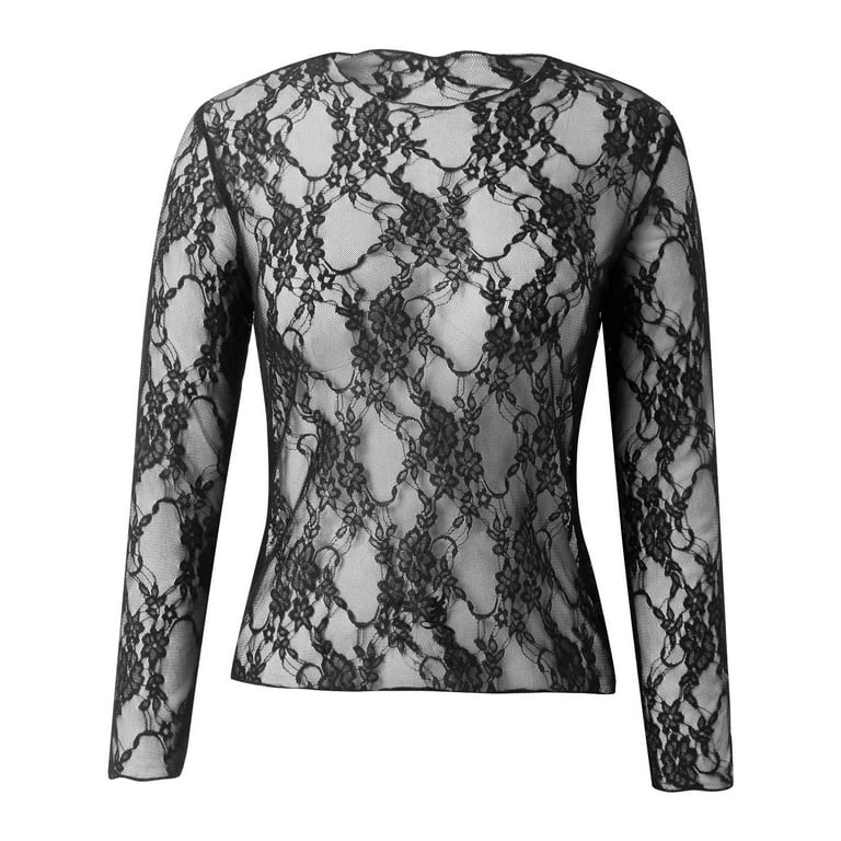 【Oblada】SHEER LONG SLEEVE TEE F123ST7803-
