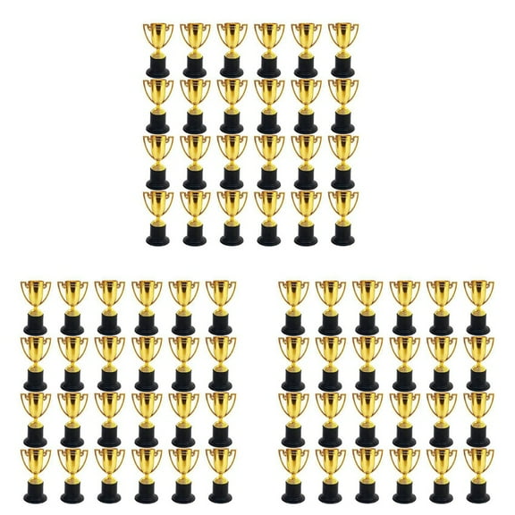 72 Pack Mini Trophy for Kids Awards,Plastic Gold Award Trophy Cups,for Favors,Rewards,Sports,Competitions