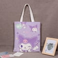 thumbnail image 2 of Kawaii Sanrio Kuromi bolsa de lona periférica de dibujos animados, bolso de mano escolar para estudiantes, bolsa de gran capacidad, bolsa de embalaje para libros, 2 of 4