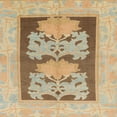 thumbnail image 1 of Ahgly Company Machine Washable Indoor Square Abstract Bronze Brown Area Rugs, 6' Square, 1 of 7