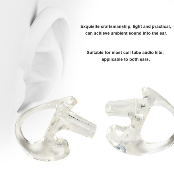 Molde de Oído de Gel de Sílice Transparente Suave y Cómodo Artesanía Exquisita de Larga Duración para la Mayoría de los Kits de de Tubo de Bobina