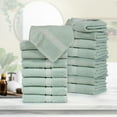 thumbnail image 3 of Ample Decor Bath Towels for Bathroom Set of 16 100% Cotton Popcorn Textured, Machine Washable - Mint Green - 30 X 54 Inch, 3 of 6