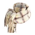thumbnail image 3 of beishanbush Scarf Women's Autumn and Winter Colorful Plaid Shawl Thickening Warm Fringe Scarf Scarf B, 3 of 8