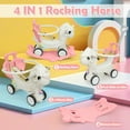 thumbnail image 4 of Wdmiya 4 in 1 Rocking Horse for Toddlers 1-3 Years Old, Baby Unicorn Rocking Toy Birthday Gift for Boy and Girl, Ride on Toy with Detachable Balance Board，Balance Bike with Push Handle, Pink, 4 of 10