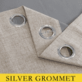thumbnail image 5 of NICETOWN 100% Blackout Linen Curtains for Living Room, Full Room Darkening Energy Saving Noise Reducing Grommet Drapes, 42"x90", Set of 2, Oatmeal, 5 of 8