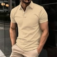 thumbnail image 2 of Men's Polo Shirts Short Sleeve Casual Solid Ribbed Holiday Golf Shirts for Men, 2 of 7