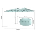 thumbnail image 2 of 14.8 Ft Outdoor Umbrella with Crank and Polyester Canopy / Effective Shading in Sunny Days, 2 of 6