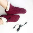 thumbnail image 4 of VMWMSSR Non- Heated Socks With Usb Detachable Heater For Men Women, Constant Temperature Thick Warm Electric Heated Socks For Winter Outdoor Activities(No Battery) Red-12x28cm, 4 of 6