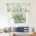 thumbnail image 7 of Green Floral Toile Curtain Valance for Windows, 54x18inch Chinoiserie Flowers Birds and Leaves Print Rod Pocket Top Treatment Drapes for Living Room Bedroom French Country Décor, 7 of 7