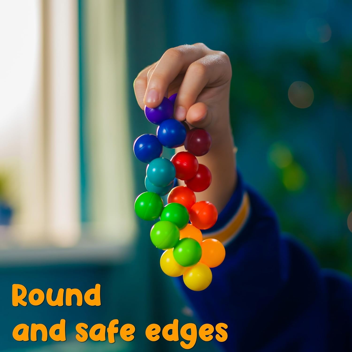 BoxGear Rainbow Ball Autism Sensory Fidget Toy for Children, Stress Relief and Cognitive Dexterity Activities