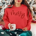 thumbnail image 5 of Merry Christmas Sweatshirts for Women Vintage Christmas Tree Graphic Shirt Xmas Holiday Casual Long Sleeve Pullovers, 5 of 7