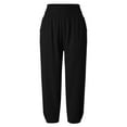 thumbnail image 5 of Sweatpants for Golf, Athletic, Lounge, Travel, Work Casual Pants for Women Womens Casual Solid Color Loose Pockets Elastic High Waist Pants Long Trousers Women's 2025 Pants, 5 of 7