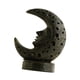 thumbnail image 1 of Intrincado porta incienso de reflujo de luna, adorno de resina, quemador de cono para el hogar. Negro, 1 of 9