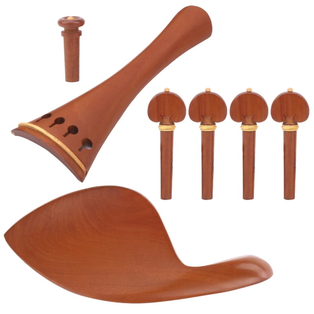 Pièces de Violon en Palissandre Ensemble de Raccords 4/4, Pièces de Violon Durables avec Mentonnière Haute Fiabilité pour Musicien Réparation Violon Jouer
