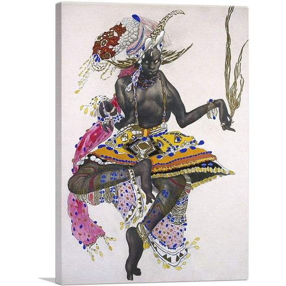 ARTCANVAS Le Dieu Bleu Canvas Art Print by Leon Bakst - Size: 26" x 18" (0.75" Deep)