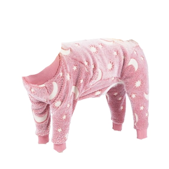 TELOLY Dog Clothes,Full-Body Warmth Pet Pajamas,Snug Fit Excellent Warmth Retention Dog Onesie,Pink,Xxxl
