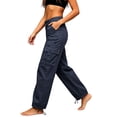 thumbnail image 5 of Levmjia Women's Cargo Pants High Waisted Straight Leg Utility Pants with Multi Pockets Adjustable Drawstring Ankle Cuffs Workwear Trousers for Outdoor, 5 of 6